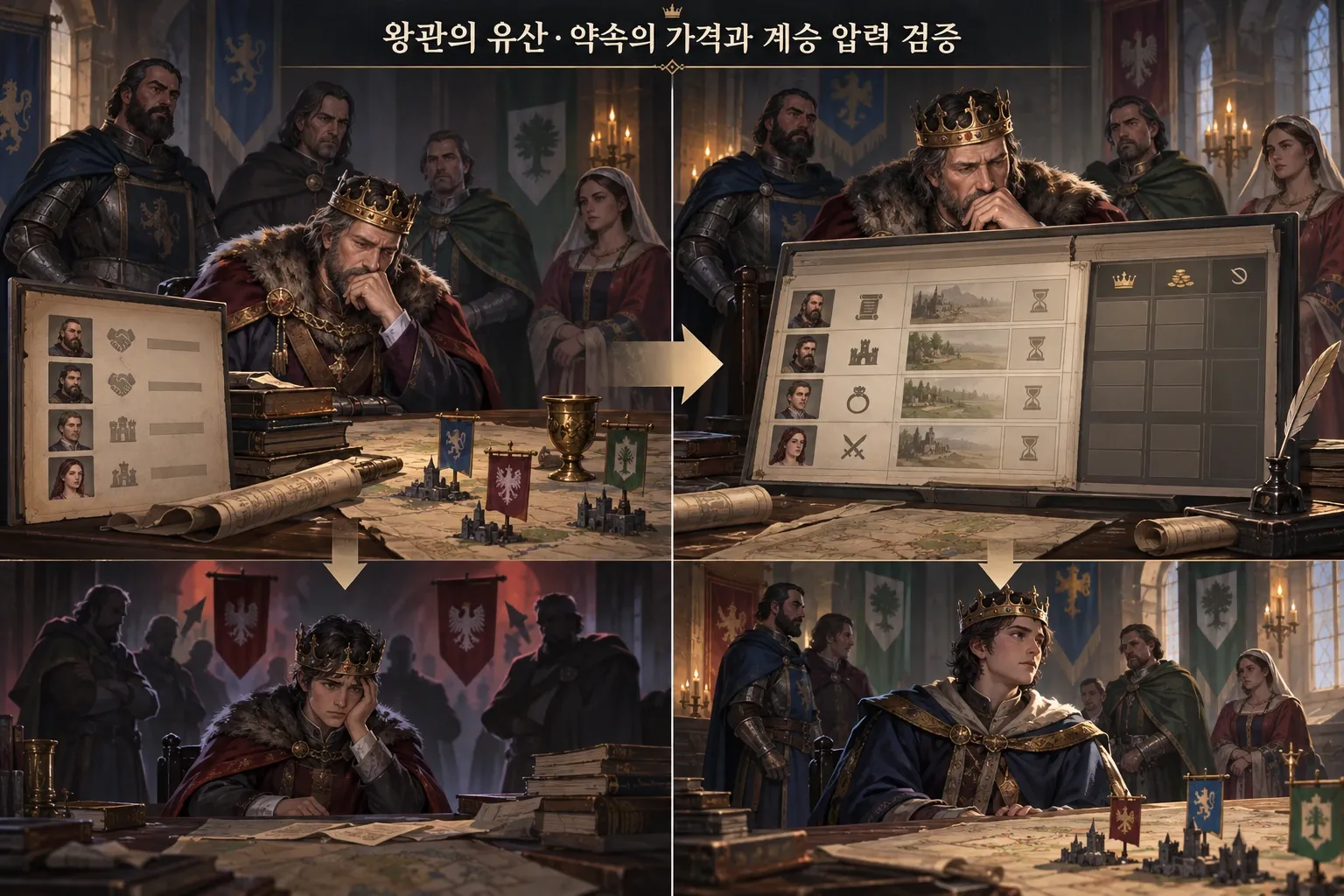 왕관의 유산 — 약속의 가격과 계승 압력 검증: 본문 규칙에 따른 전용 기획 도해