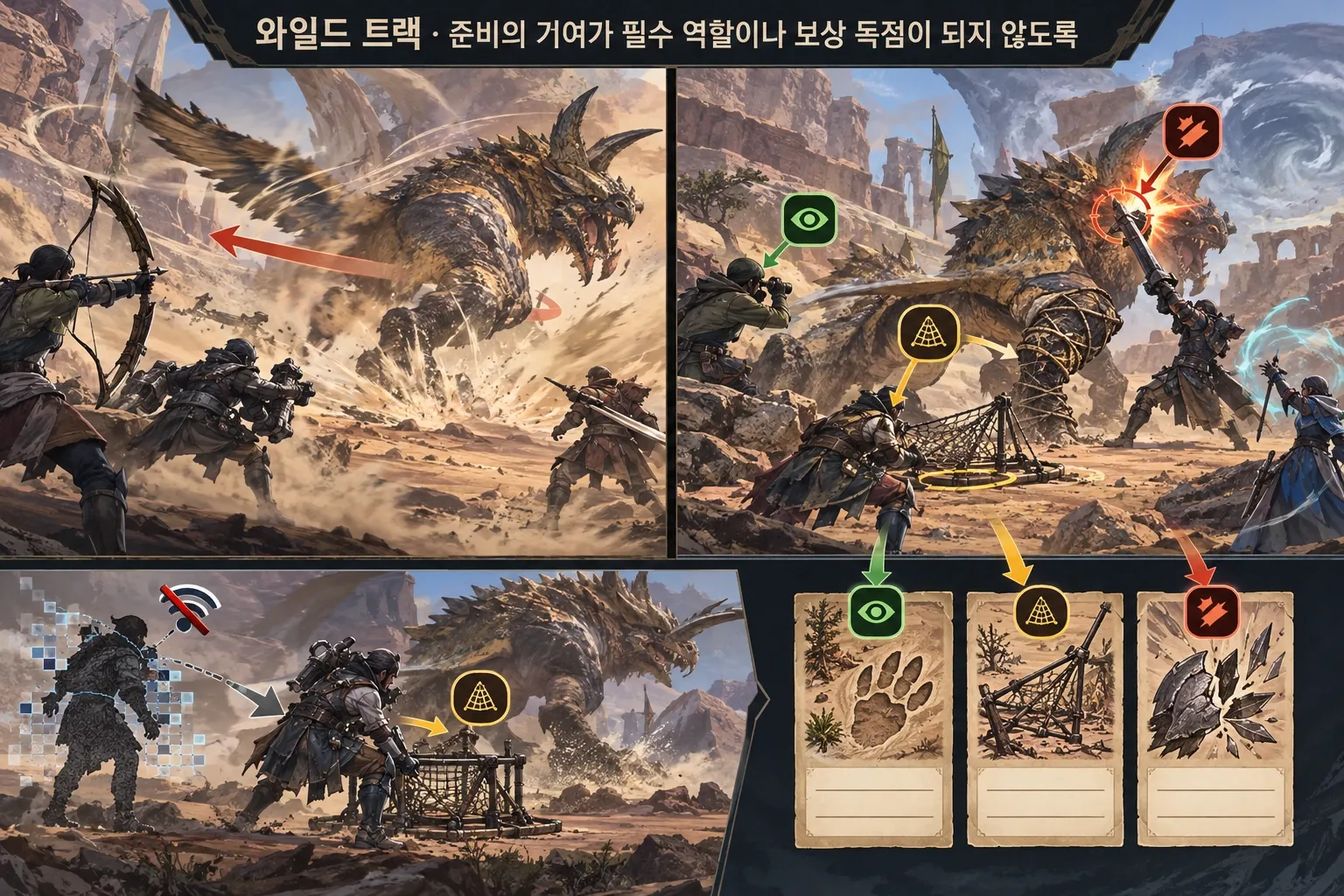 와일드 트랙 — 준비의 기여가 필수 역할이나 보상 독점이 되지 않도록: 본문 규칙에 따른 전용 기획 도해