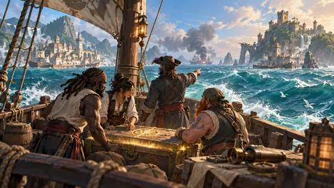 보물 상자를 두고 항구를 고르는 판타지 항해 팀