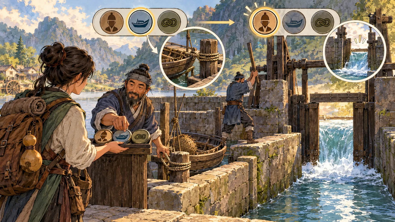 미지의 문장 — gameplay scene