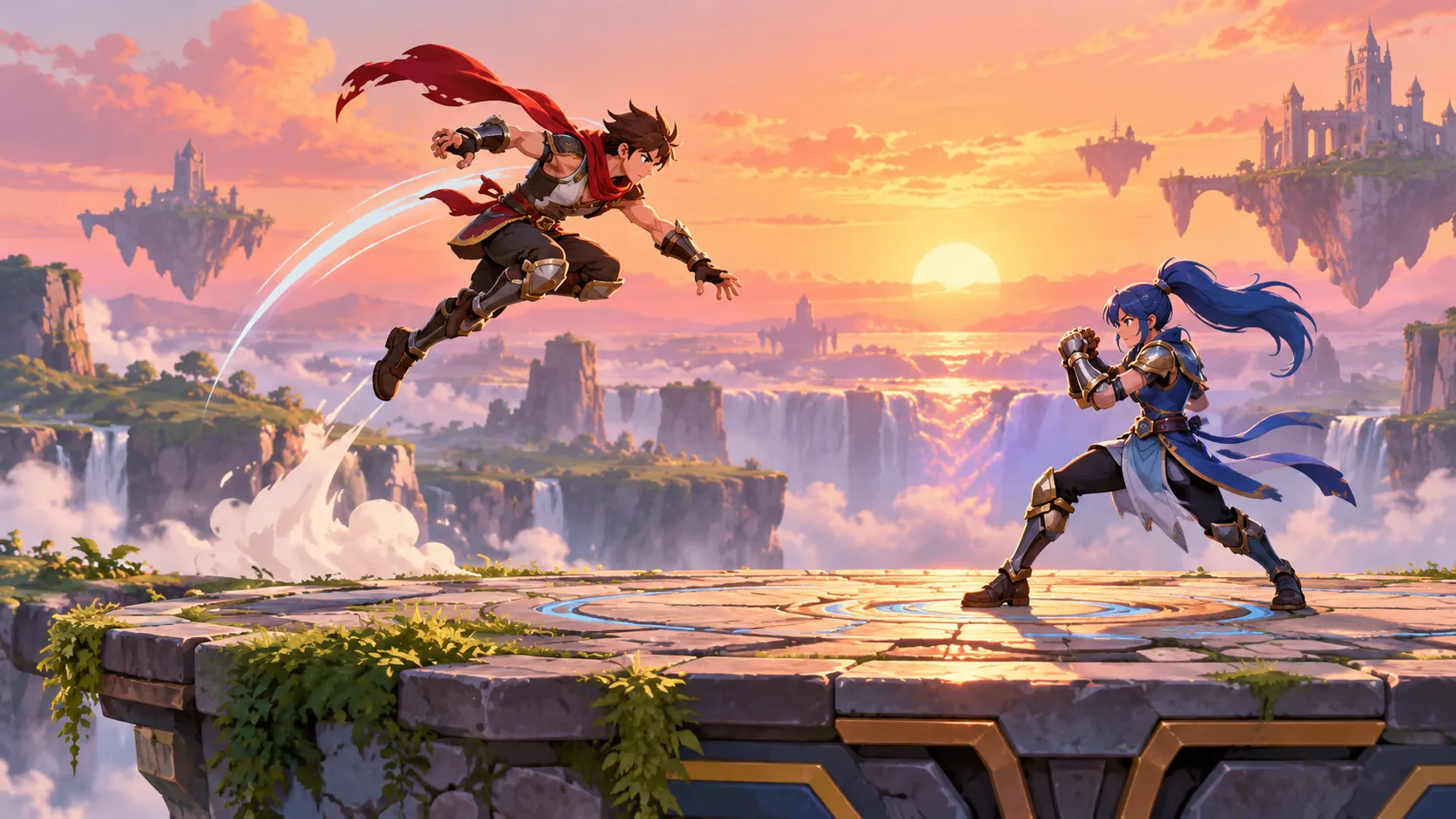링 아웃 — gameplay scene