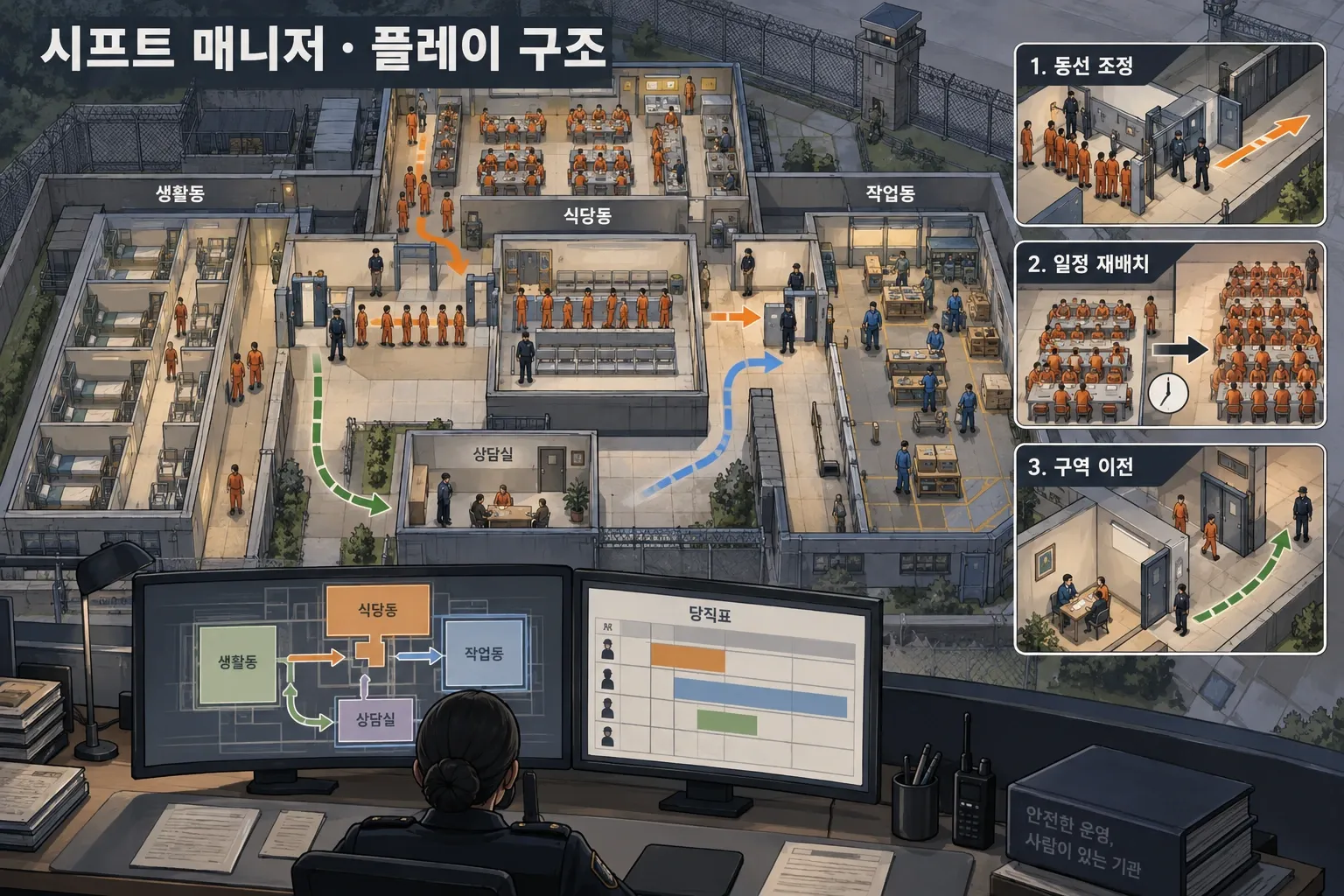 시프트 매니저 — 게임 개요: 본문 규칙에 따른 전용 기획 도해