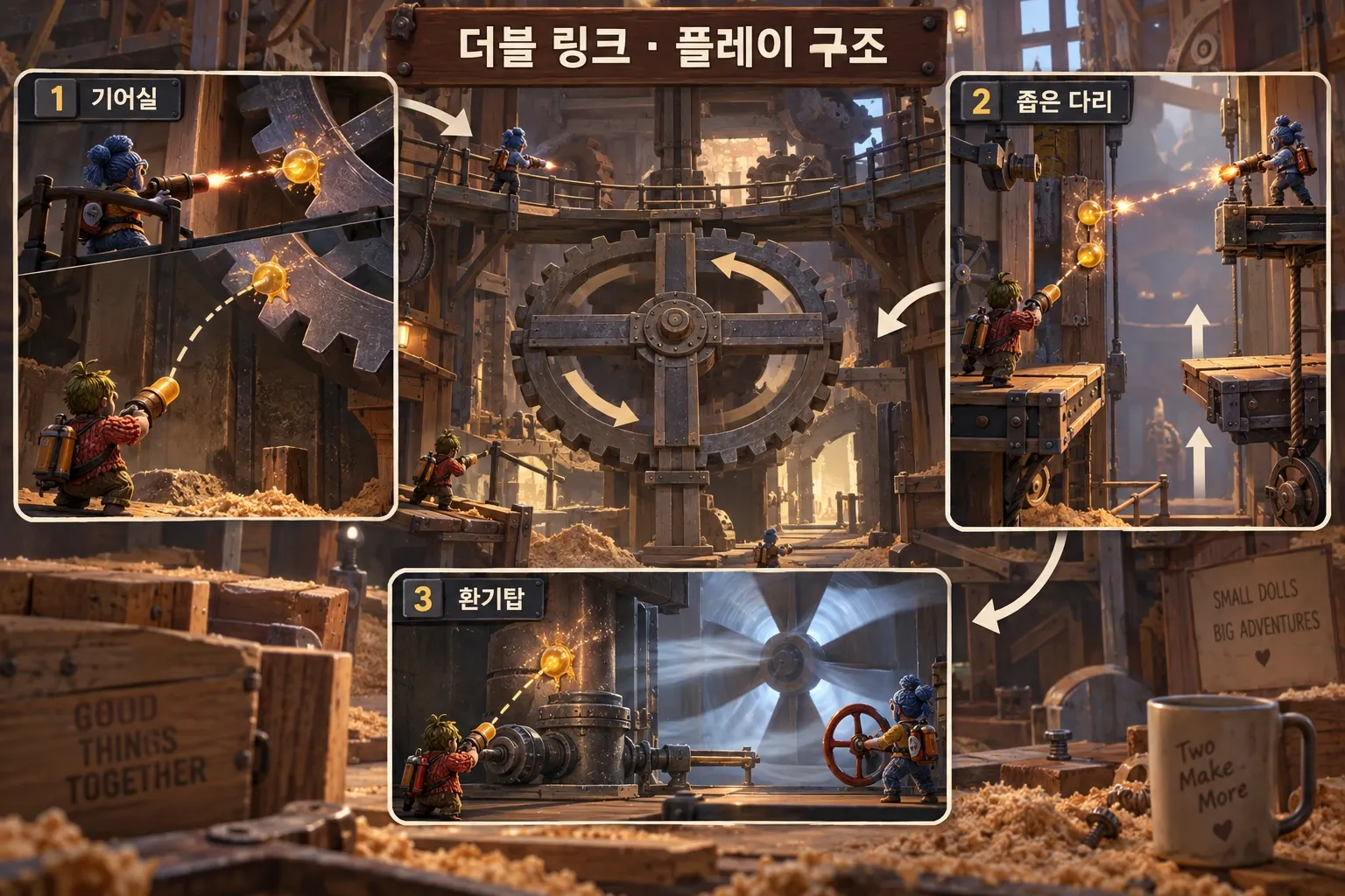 더블 링크 — 게임 개요: 본문 규칙에 따른 전용 기획 도해