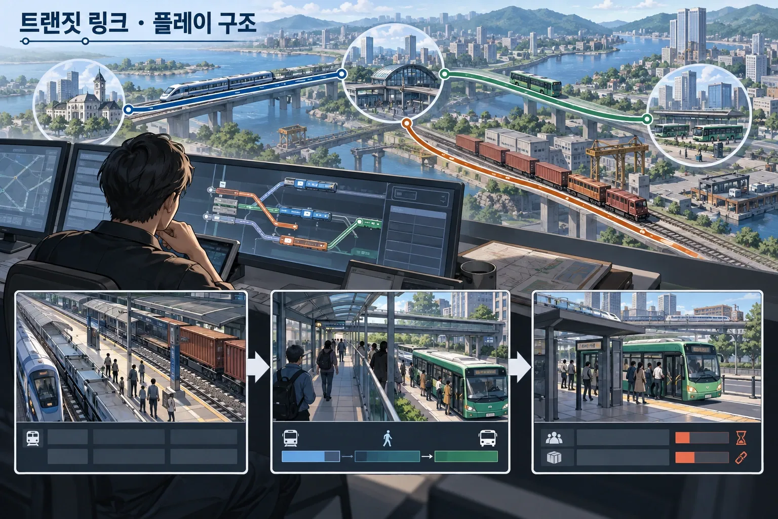 트랜짓 링크 — 게임 개요: 본문 규칙에 따른 전용 기획 도해