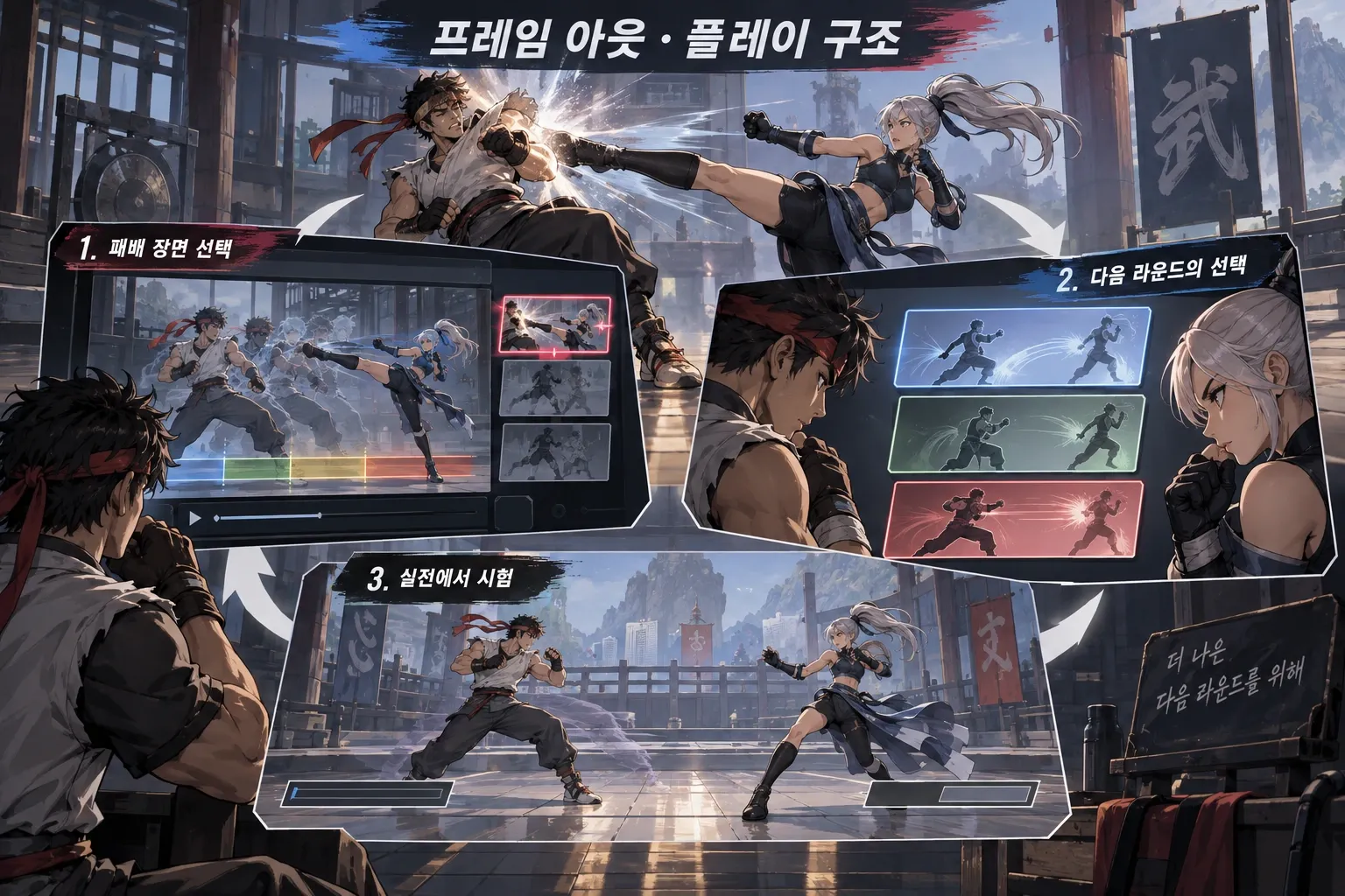 프레임 아웃 — 게임 개요: 본문 규칙에 따른 전용 기획 도해