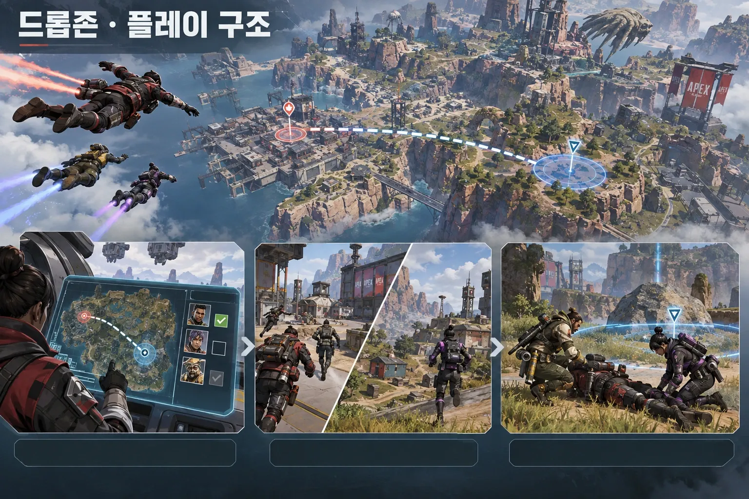 드롭존 — 게임 개요: 본문 규칙에 따른 전용 기획 도해