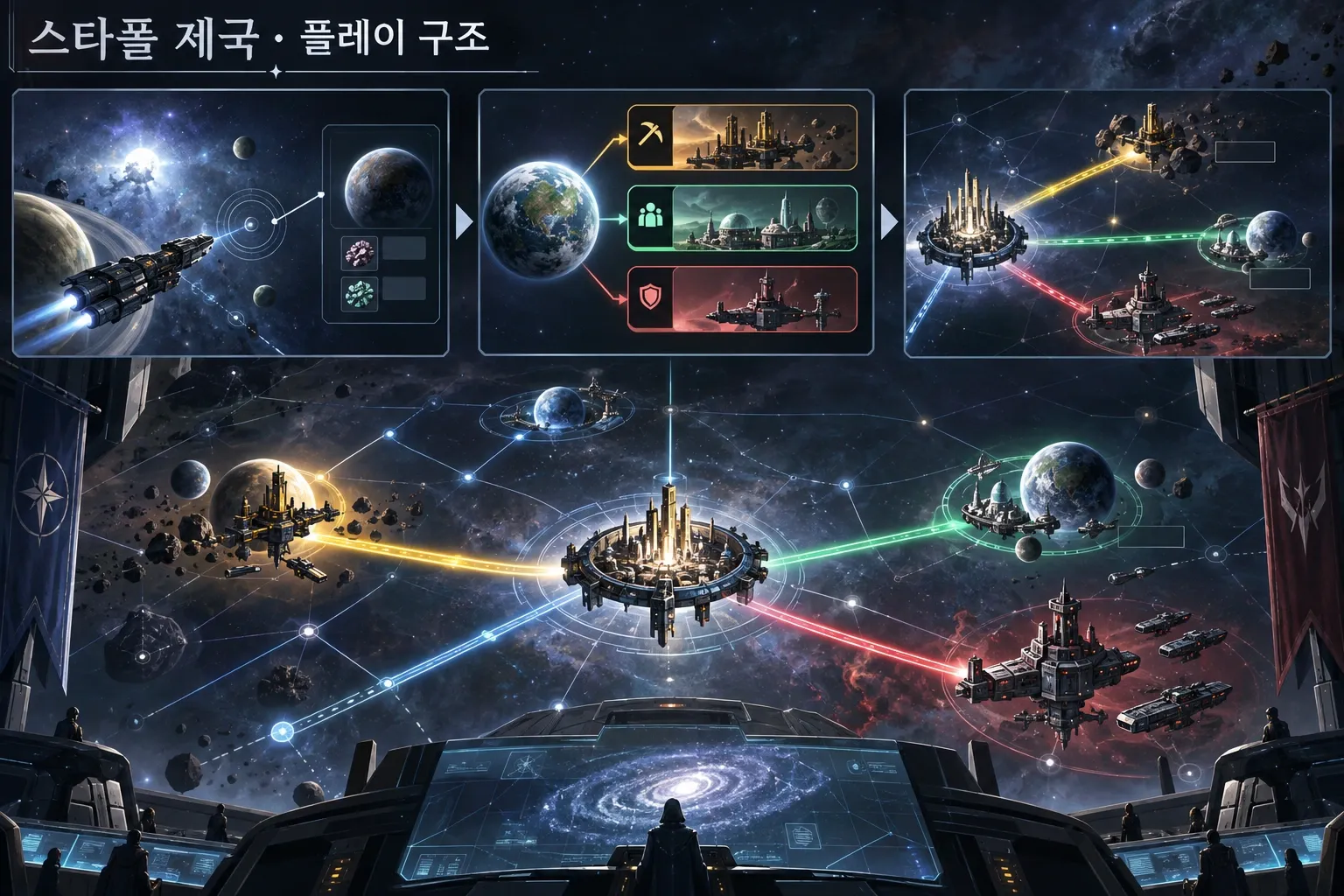스타폴 제국 — 게임 개요: 본문 규칙에 따른 전용 기획 도해