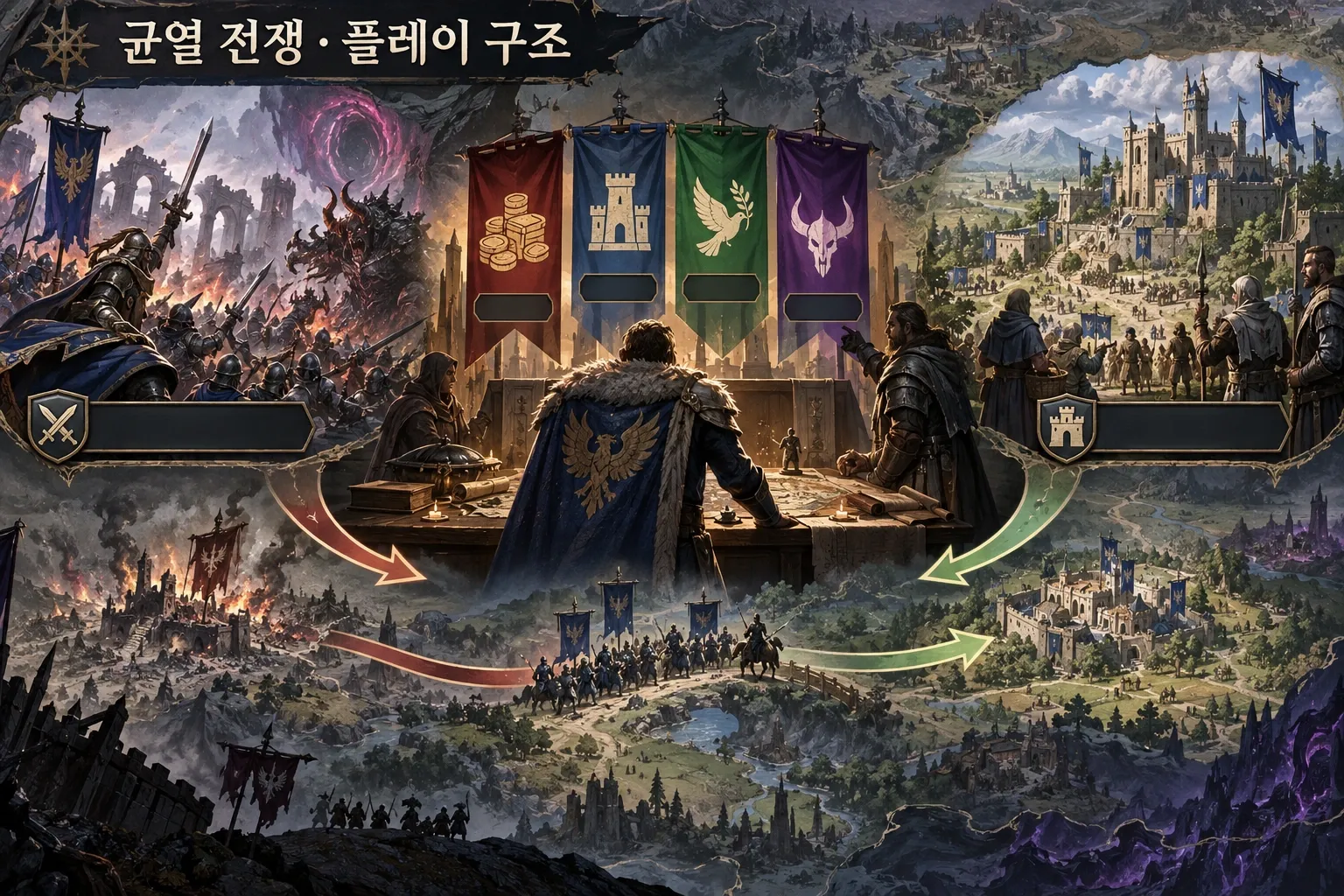 균열 전쟁 — 게임 개요: 본문 규칙에 따른 전용 기획 도해
