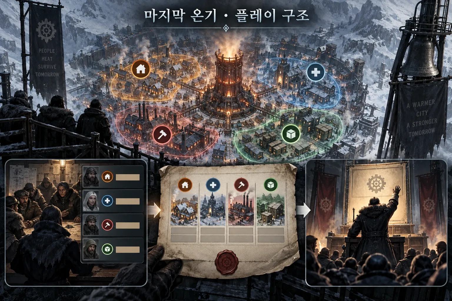 마지막 온기 — 게임 개요: 본문 규칙에 따른 전용 기획 도해