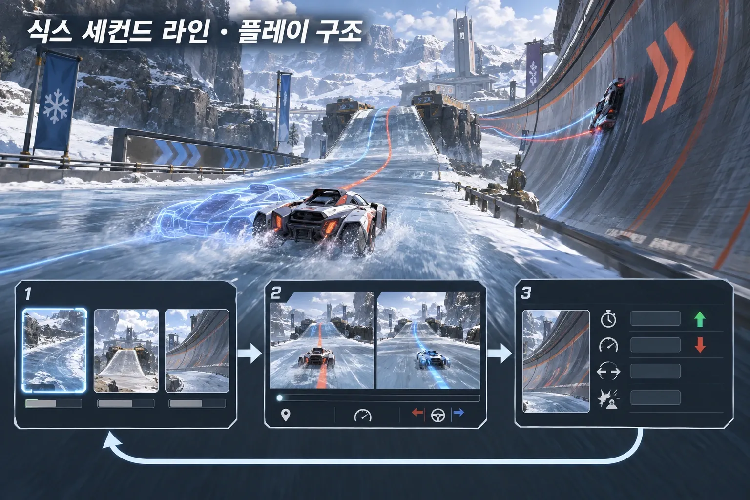 식스 세컨드 라인 — 게임 개요: 본문 규칙에 따른 전용 기획 도해