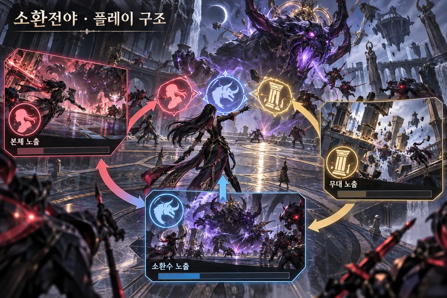 소환전야 — 게임 개요: 본문 규칙에 따른 전용 기획 도해
