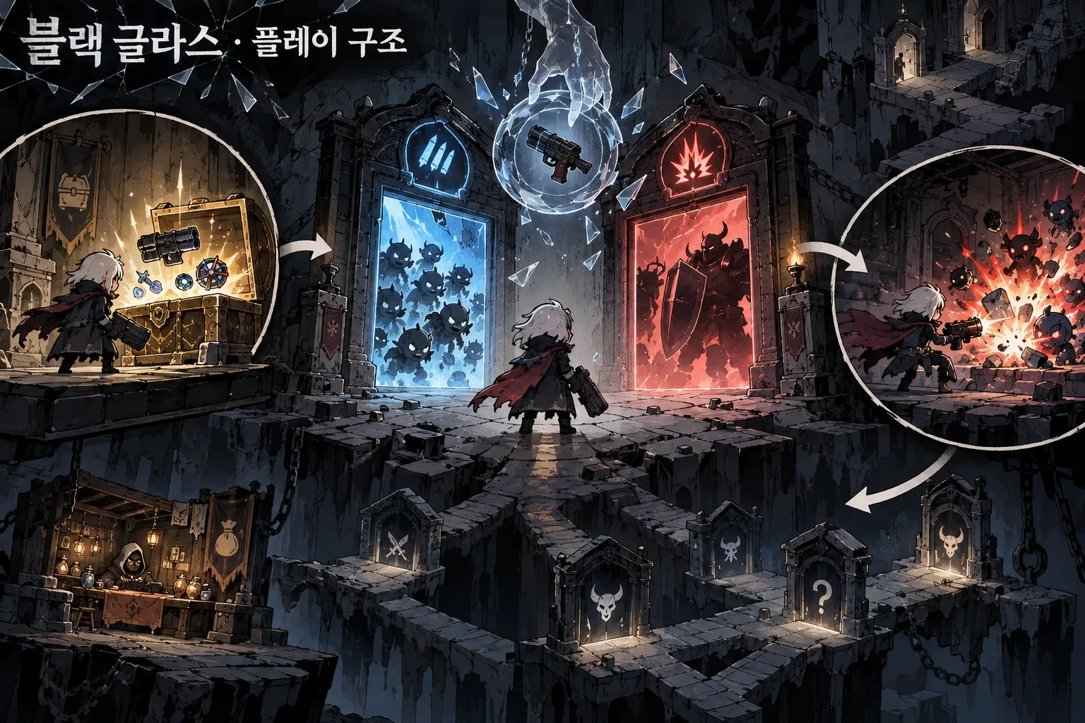 블랙 글라스 — 게임 개요: 본문 규칙에 따른 전용 기획 도해