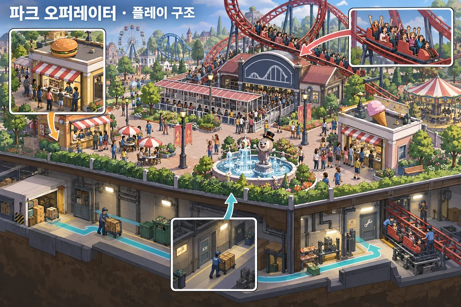 파크 오퍼레이터 — 게임 개요: 본문 규칙에 따른 전용 기획 도해