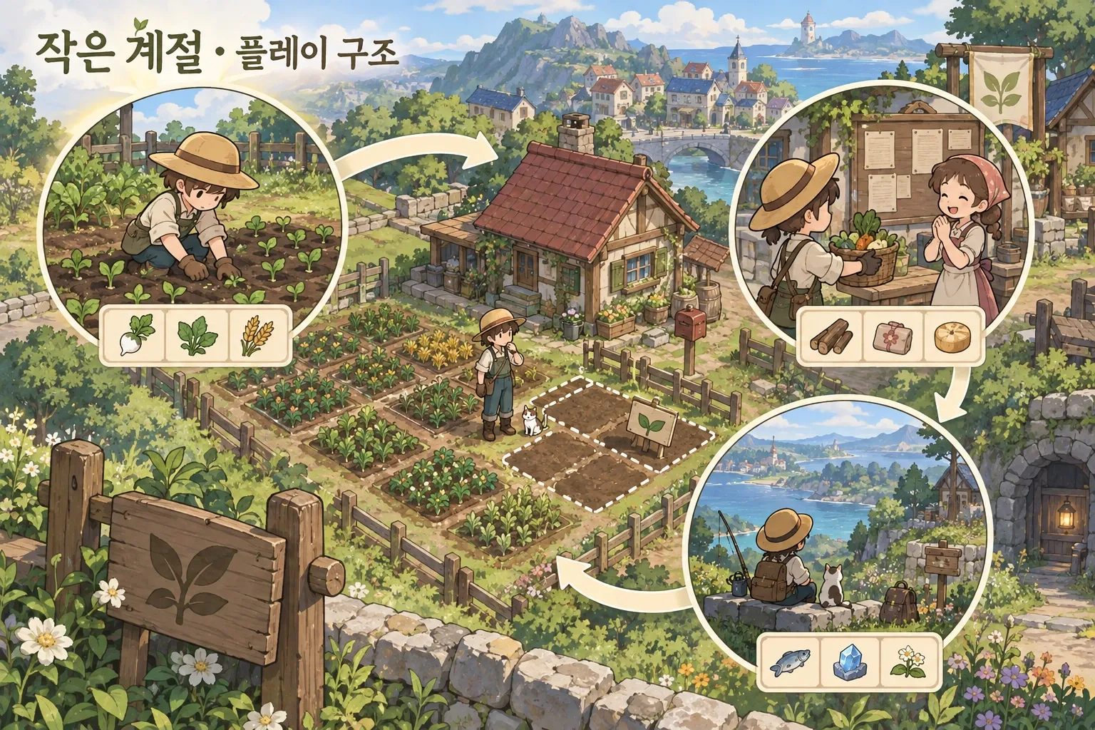 작은 계절 — 게임 개요: 본문 규칙에 따른 전용 기획 도해