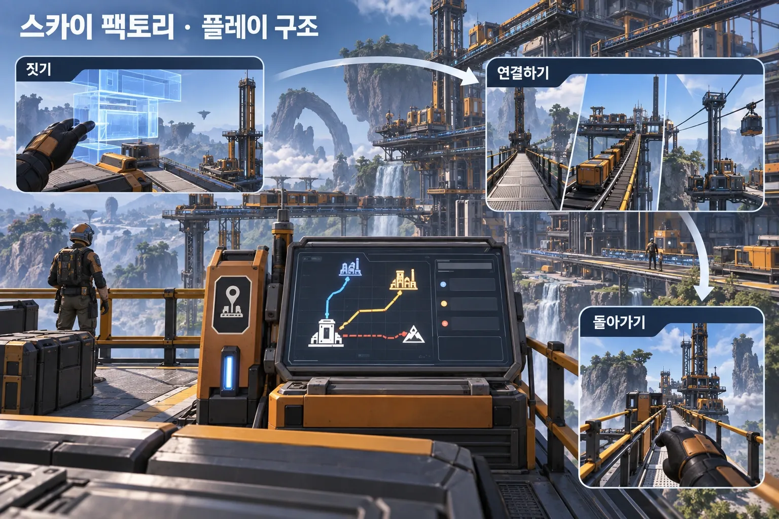스카이 팩토리 — 게임 개요: 본문 규칙에 따른 전용 기획 도해